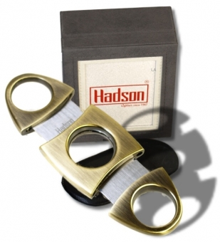 Sonderposten Hadson Edelstahl Zigarrencutter antikmessing de Luxe CP 