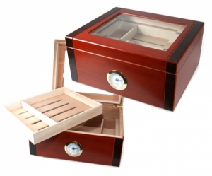 Ausstellungsstück Secunda Bicolor Edelhumidor Kristallglas V-480 