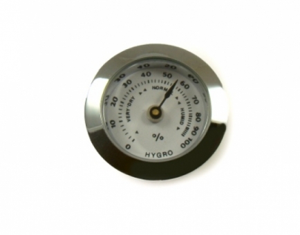 Mini Front-Hygrometer Einbau Chrom 20mm 