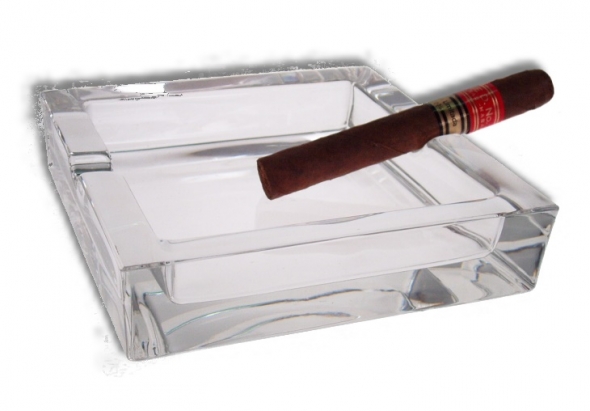Humidor Import  Glas Zigarren Aschenbecher 15x15cm neues Modell